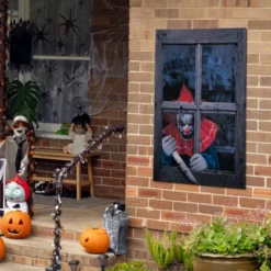 Northlight Creepy Clown Scary Window Halloween Decoration - 47"