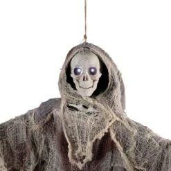Northlight 36" Prelit Touch Activated Death Reaper Hanging Halloween Decoration - White/Gray -Holiday Decoration Store GUEST 5b1f5606 cacd 4a4e 8fae 7c7bdaa13239