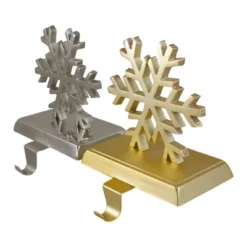 Northlight Set Of 2 Gold And Silver Shiny Snowflake Christmas Stocking Holders -Holiday Decoration Store GUEST 5b202977 36fc 46b0 ac0e e37b65b3cb6a