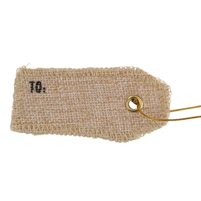 Northlight 19" Beige And Red "Christmas Delivery" Stocking With Hanging Tag 4 Northlight 19" Beige And Red "Christmas Delivery" Stocking With Hanging Tag - Image 4