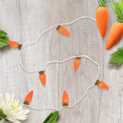 Northlight 10-Count Orange Carrot Easter String Light Set, 7.25ft White Wire 1 Northlight 10-Count Orange Carrot Easter String Light Set, 7.25ft White Wire