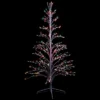 Northlight 6' Prelit Artificial Christmas Tree White Lighted Cascade Twig Outdoor Decoration - Multi-Color Lights