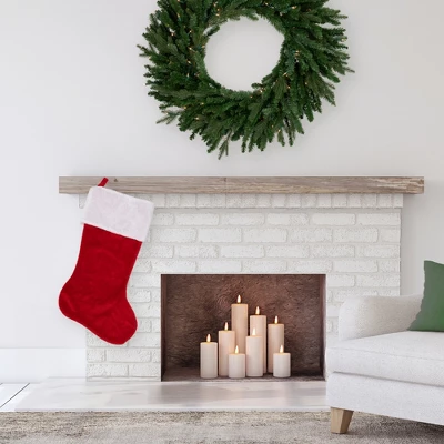 Northlight Traditional Plush Christmas Stocking With Cuff - 36" - Red And White 1 Northlight Traditional Plush Christmas Stocking With Cuff - 36" - Red And White