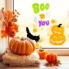 Northlight 14-Piece Green And Orange Boo To You Halloween Gel Window Clings