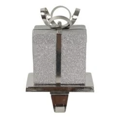 Northlight 5.5" Silver Glitter Gift Box With Bow Christmas Metal Stocking Holder 6 Northlight 5.5" Silver Glitter Gift Box With Bow Christmas Metal Stocking Holder -Holiday Decoration Store GUEST 61d93b34 7405 4e2a 8b3f 66e77310aaeb