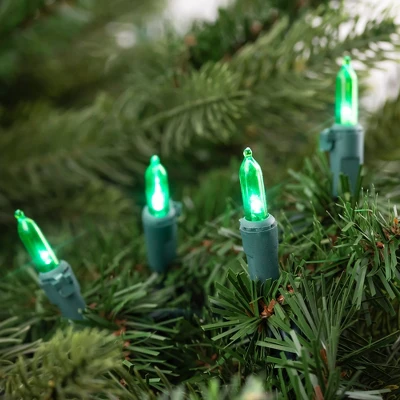 Northlight 50ct Green LED Mini Christmas Lights, 16.25ft Green Wire 1 Northlight 50ct Green LED Mini Christmas Lights, 16.25ft Green Wire