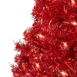 Northlight Pre-Lit Artificial Tinsel Christmas Tree - 3' - Red - Clear Lights -Holiday Decoration Store GUEST 625ad441 bd1b 4386 aa31 00617660cb67