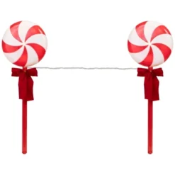 Northlight Lighted Peppermint Candy Christmas Outdoor Pathway Markers -16" - Set Of 3 -Holiday Decoration Store GUEST 62e084dd d5ae 43d4 9c23 5ac1d6e9668e