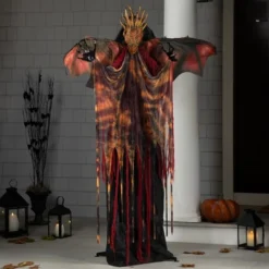 Northlight Lighted And Animated Standing Dragon Man With Sound Halloween Figure - 5.75'