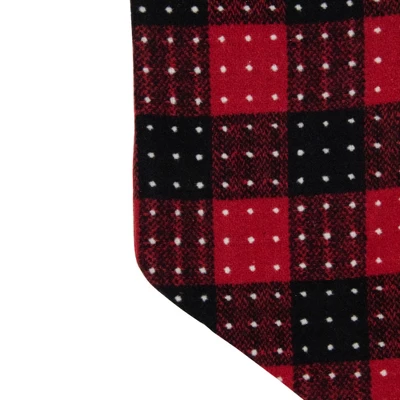 Northlight 21.5" Red And Black Plaid With Dots And Faux Fur Cuff Christmas Stocking 2 Northlight 21.5" Red And Black Plaid With Dots And Faux Fur Cuff Christmas Stocking - Image 2