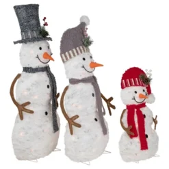 Northlight Lighted Snowman Family Outdoor Christmas Decoration - 39.5" - Warm White - Set Of 3 -Holiday Decoration Store GUEST 644812d7 584d 47d6 ac96 84f7cb58fb35