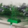 Northlight 8" LED Lighted Green Wired Christmas Tree Stocking Holder