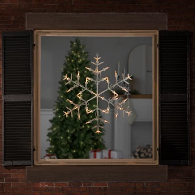 Northlight 13.5" Lighted Snowflake Christmas Window Silhouette Decoration 1 Northlight 13.5" Lighted Snowflake Christmas Window Silhouette Decoration