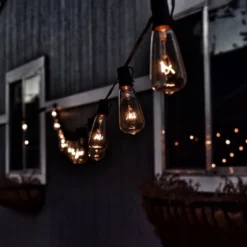 Northlight Edison Glass Indoor Outdoor Patio Light Set - Clear - 9' Green Wire - 10ct -Holiday Decoration Store GUEST 650d4887 8ec1 484d 9d2c 2a5047b7972e