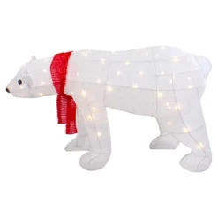 Northlight LED Lighted Tinsel Polar Bear Outdoor Christmas Decoration - 32" - Warm White Lights -Holiday Decoration Store GUEST 653a748b 133d 4423 a6dd 18c2c7bfb633