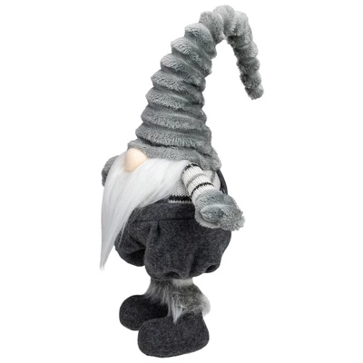 Northlight Bouncy Gnome Figure Christmas Decoration - 18" - Gray And White 1 Northlight Bouncy Gnome Figure Christmas Decoration - 18" - Gray And White
