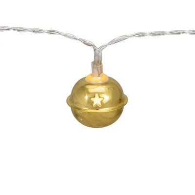 Northlight 10-Count Gold LED Christmas Bells Fairy Lights 5.5ft Clear Wire 5 Northlight 10-Count Gold LED Christmas Bells Fairy Lights 5.5ft Clear Wire - Image 5