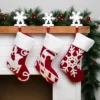 Northlight Reindeer And Snowflake Embroidered Christmas Stockings - 20" - Set Of 3