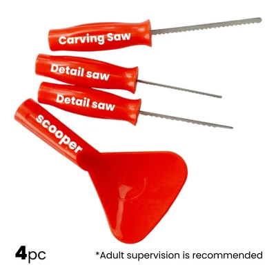 Northlight Halloween Pumpkin Carving Kit With Stencils - 4-Piece 2 Northlight Halloween Pumpkin Carving Kit With Stencils - 4-Piece - Image 2