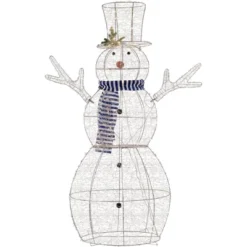 Northlight 48" LED Lighted Silver Mesh Snowman Outdoor Twinkling Christmas Decoration 13 Northlight 48" LED Lighted Silver Mesh Snowman Outdoor Twinkling Christmas Decoration -Holiday Decoration Store GUEST 6998b690 8ca3 4143 88e8 9ca9af178cc7