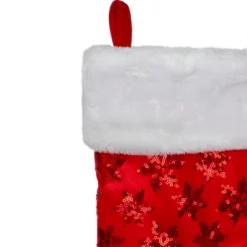 Northlight 20.5" Red And White Sequin Snowflake Christmas Stocking -Holiday Decoration Store GUEST 6a7ccf37 a635 47c0 bf63 1734dc822053