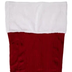 Northlight 50" Red And White Jumbo Velveteen Christmas Stocking -Holiday Decoration Store GUEST 6cec98a8 d0dc 4e9c 9ddb da59dd47377d