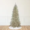 Northlight 9' Pre-Lit Artificial Christmas Tree Metallic Sheer Champagne Tinsel - Clear Lights