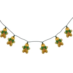Northlight Gingerbread Man With Bowties Christmas Light Set - Clear - 7.5' Green Wire - 10ct -Holiday Decoration Store GUEST 6e35a0ba 4ff7 4f4d 862b 4581ae88d531