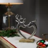 Northlight Heart Shaped Kissing Reindeer Metal Christmas Decoration - 10"