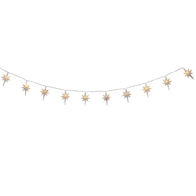 Northlight North Star Christmas Light Set - Warm White LED - 3' - Clear Wire - 10ct 4 Northlight North Star Christmas Light Set - Warm White LED - 3' - Clear Wire - 10ct - Image 4