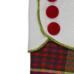 Northlight 19" Multi-Color Plaid Christmas Stocking With Green And Yellow Trim And Red Buttons