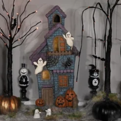 Northlight LED Lighted Haunted House With Ghosts Halloween Decoration - 22.75"