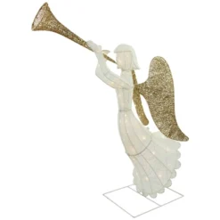 Northlight Lighted Glittered Trumpeting Angel Outdoor Christmas Decoration - 48" - Clear Lights -Holiday Decoration Store GUEST 70cd1031 17df 4950 9ec0 8565054d8768