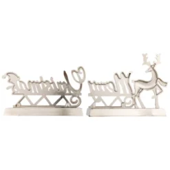 Northlight Set Of 2 Silver Reindeer Merry Christmas Metal Stocking Holders 5.5" -Holiday Decoration Store GUEST 71148840 be92 4375 b6ed 43842893c60c