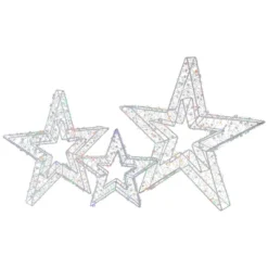 Northlight LED Lighted Multi-Function Outdoor Christmas Stars - 23" - Multicolor - Set Of 3 -Holiday Decoration Store GUEST 7193e34d f19a 4cb3 adc3 ca5fd214b6cf