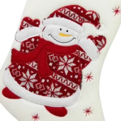 Northlight 17" White And Red "Welcome" Snowman Embroidered Christmas Stocking -Holiday Decoration Store GUEST 719d066f e931 4ed7 92a5 742867de25e3
