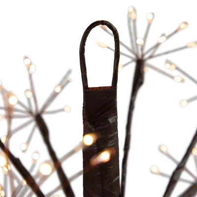 Northlight 12" Pre-Lit LED Brown Christmas Ball Decoration - Warm White Lights 3 Northlight 12" Pre-Lit LED Brown Christmas Ball Decoration - Warm White Lights - Image 3