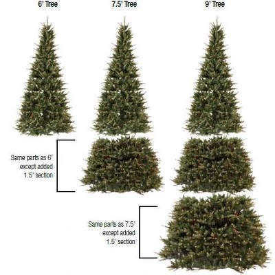 Northlight Pre-Lit Extend-A-Tree Adjustable Artificial Christmas Tree - 6' To 9' - Clear Lights 1 Northlight Pre-Lit Extend-A-Tree Adjustable Artificial Christmas Tree - 6' To 9' - Clear Lights