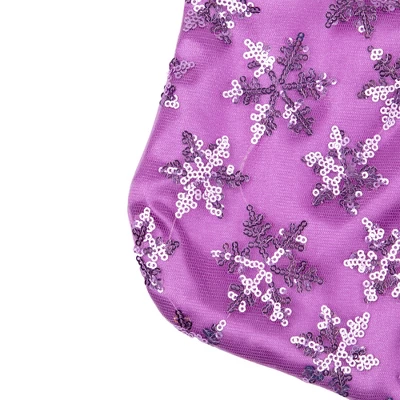 Northlight 19" Purple Sequin Snowflake Christmas Stocking With White Faux Fur Cuff 5 Northlight 19" Purple Sequin Snowflake Christmas Stocking With White Faux Fur Cuff - Image 5