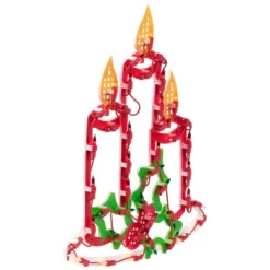 Northlight 16.5" Lighted Candles With Holly And Berry Christmas Window Silhouette -Holiday Decoration Store GUEST 737b5a34 50b6 4b3b a730 af84aa9597df
