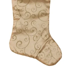 Northlight 20.5" Gold Glittered Swirl Christmas Stocking With Velveteen Cuff -Holiday Decoration Store GUEST 73b82589 58ff 4729 8c89 c8a9e54ed373