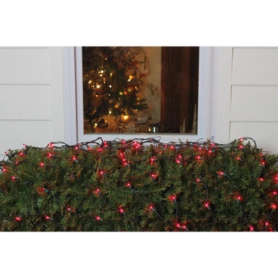 Northlight Mini Net Style Incandescent Christmas Lights - 4' X 6' - Red - Green Wire 1 Northlight Mini Net Style Incandescent Christmas Lights - 4' X 6' - Red - Green Wire