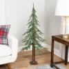 Northlight Pre-Lit Medium Alpine Artificial Christmas Tree - 4' - Clear LED Lights