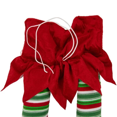 Northlight Striped Plush Elf Legs Christmas Decorations - 19" - Red And Green - Set Of 2 4 Northlight Striped Plush Elf Legs Christmas Decorations - 19" - Red And Green - Set Of 2 - Image 4