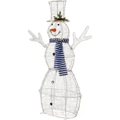 Northlight 48" LED Lighted Silver Mesh Snowman Outdoor Twinkling Christmas Decoration 9 Northlight 48" LED Lighted Silver Mesh Snowman Outdoor Twinkling Christmas Decoration -Holiday Decoration Store GUEST 75f778a7 964c 4579 969b df78dc925871