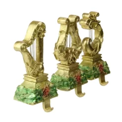 Northlight Glittered Harp Christmas Stocking Holders - 7" - Gold Finish - Set Of 3 -Holiday Decoration Store GUEST 760872bd 9dca 496a bfc9 ca5cb51c4a52