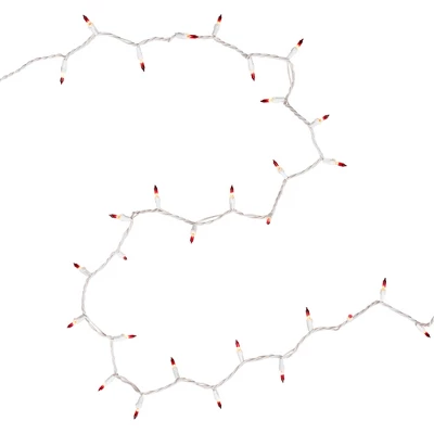 Northlight Mini Christmas Light Set - Clear With Red Tips - 20.25' White Wire - 100ct 6 Northlight Mini Christmas Light Set - Clear With Red Tips - 20.25' White Wire - 100ct - Image 6