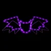 Northlight LED Lighted Bat 4-Function Halloween Window Decoration - 23.5" - Purple Lights