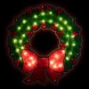 Northlight Lighted Holographic Christmas Wreath Window Silhouette Decoration - 15"