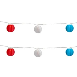 Northlight Patriotic Paper Lantern Patio Light Set - Red, White And Blue - 8.5' White Wire - 10ct -Holiday Decoration Store GUEST 791aee99 98fd 4339 a944 89746ce17275